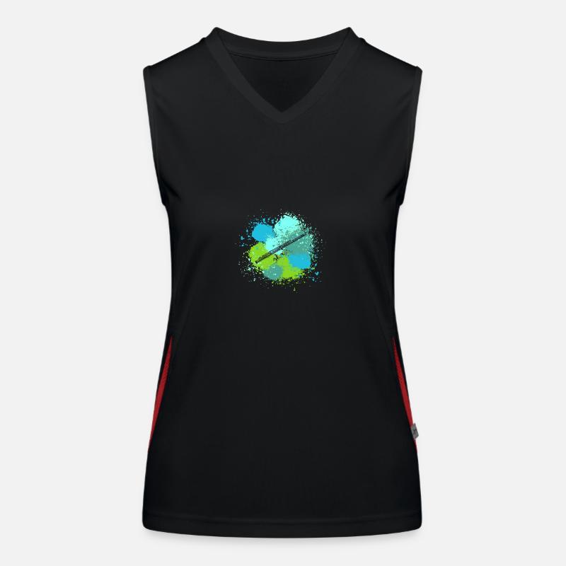 Flute player Women's Functional Contrast Tank Top