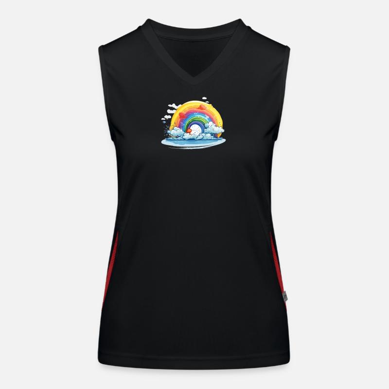 Regenbogen Pride Funktionelles Kontrast-Tank Top für Frauen