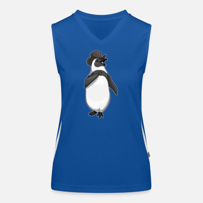 Pinguin Bräutigam Ehering Hochzeit Funktionelles Kontrast-Tank Top für Frauen