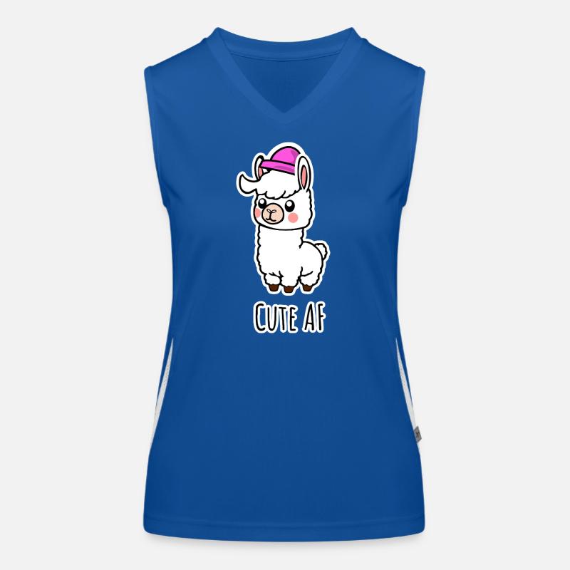 Cute AF Lama Baby oder Alpaka Funktionelles Kontrast-Tank Top für Frauen