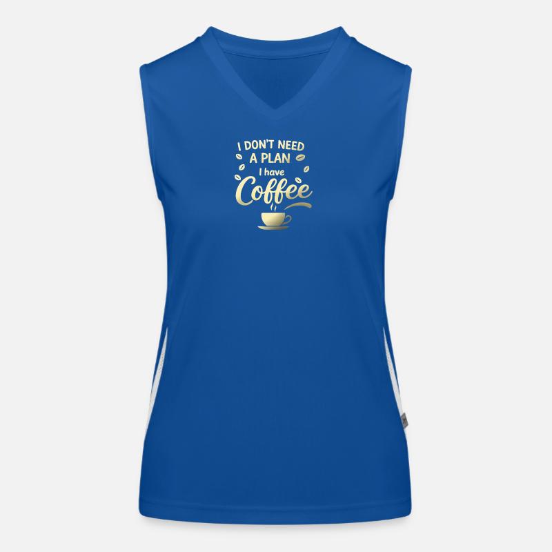 Pas de plan, j’ai du café Débardeur respirant contrasté Femme