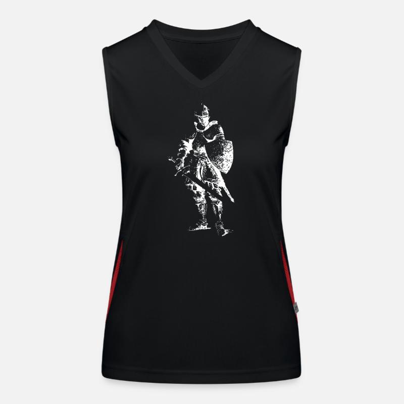 Iron Knight Silhouette Women's Functional Contrast Tank Top