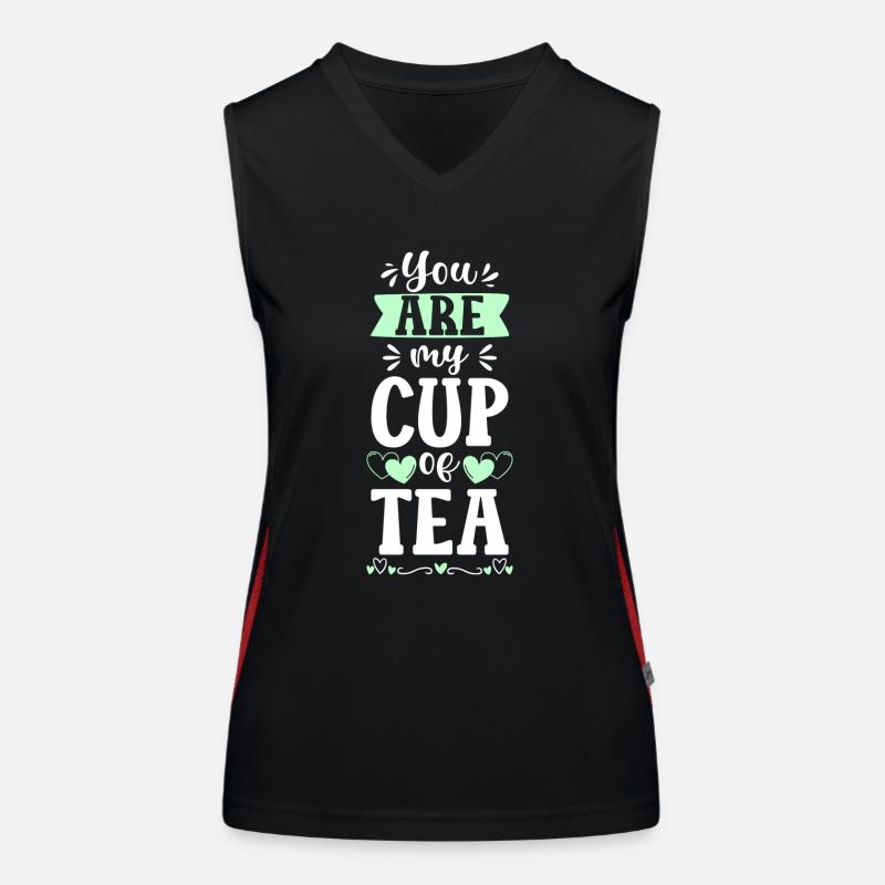 Tea Cup Green Tea Teas Women's Functional Contrast Tank Top