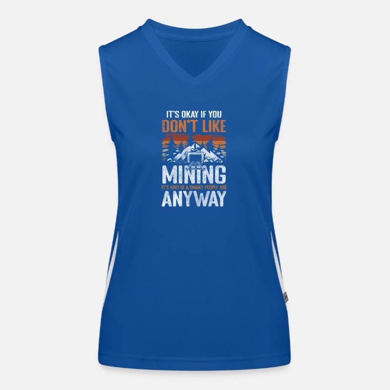 Mining Underground Mineral Resources Work Women's Functional Contrast Tank Top