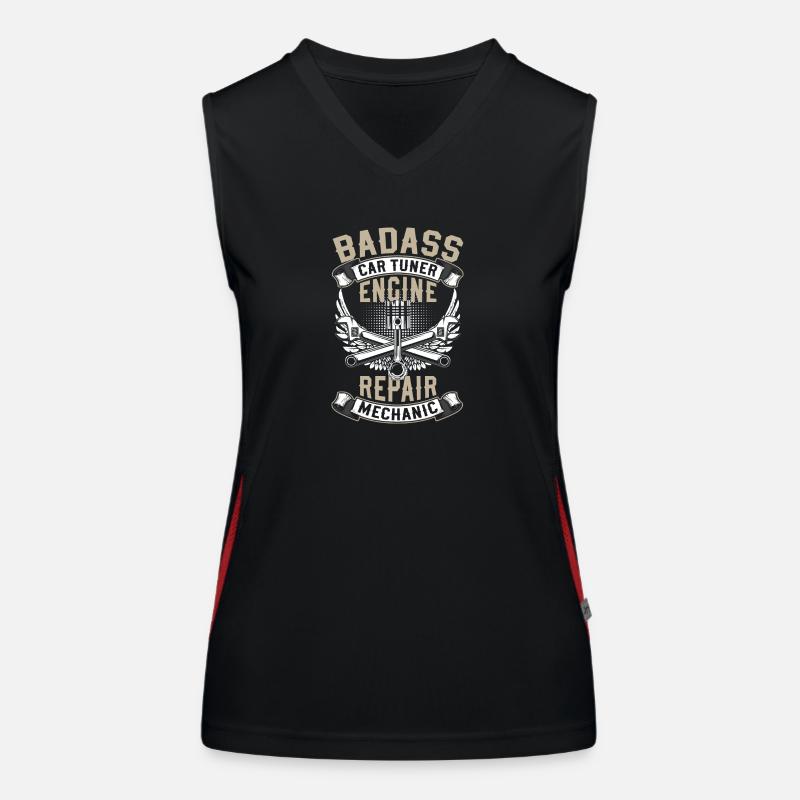 Tuner Car Driver Drifting Engine Women's Functional Contrast Tank Top