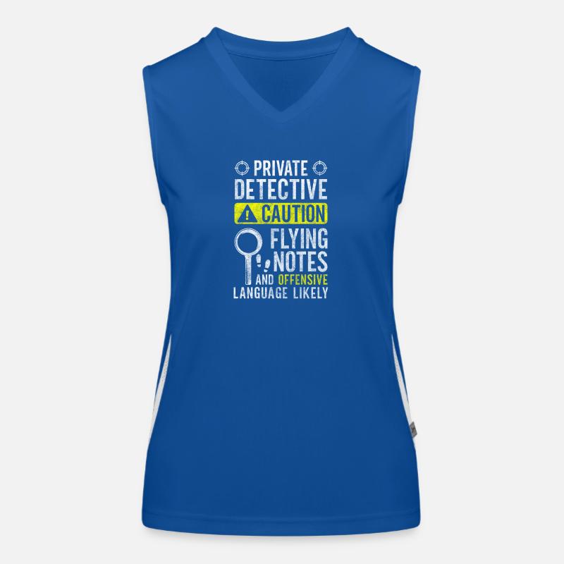 Detective Examining Sleuth Hat Women's Functional Contrast Tank Top