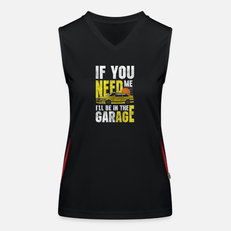 Car Engine Classic Women's Functional Contrast Tank Top