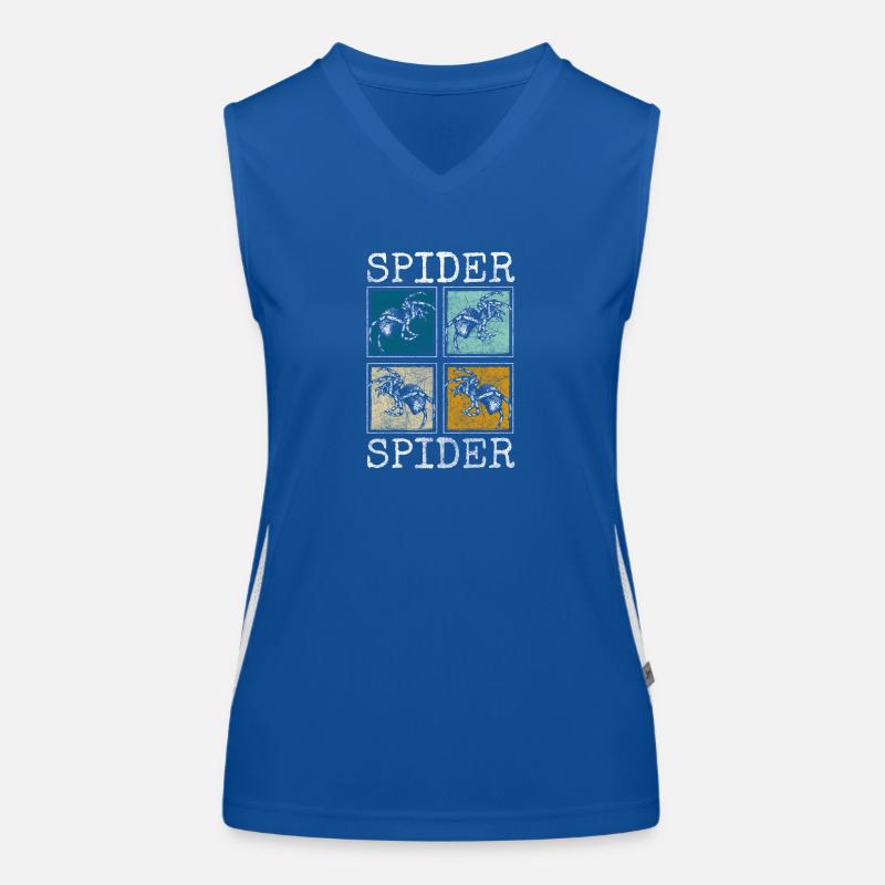 Spider Web Arachnid Hunter Phobia Women's Functional Contrast Tank Top