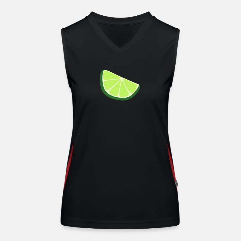 lime slice Women's Functional Contrast Tank Top