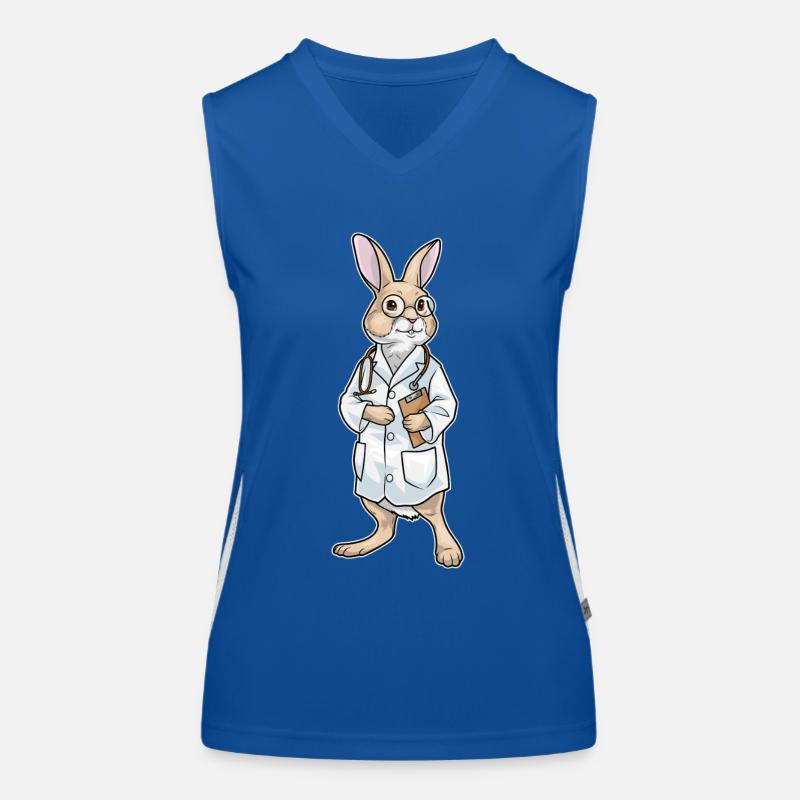 Hase Arzt Stethoskop Funktionelles Kontrast-Tank Top für Frauen