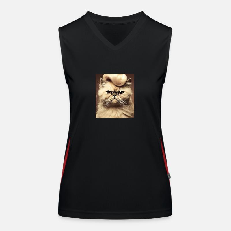 Perserkatze Negan als Rockabilly Funktionelles Kontrast-Tank Top für Frauen