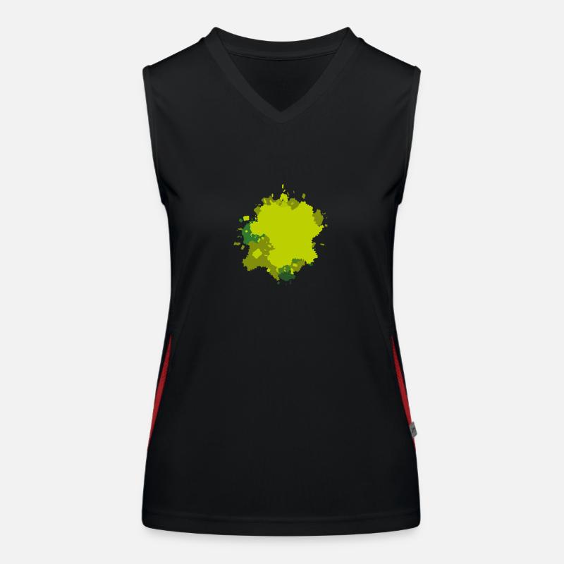 Éclaboussures de vert Débardeur respirant contrasté Femme