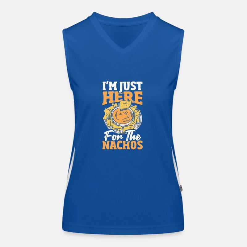 I'm only here for the nachos Women's Functional Contrast Tank Top