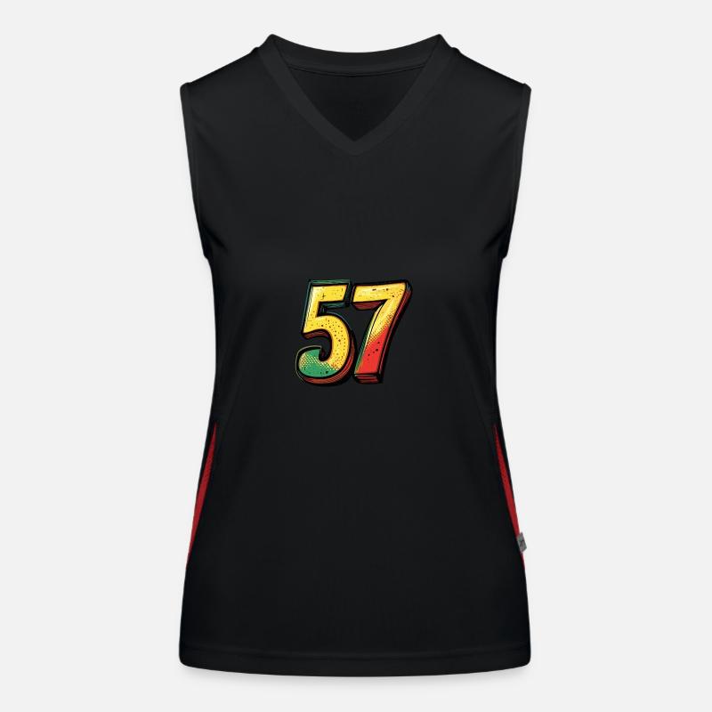 57 Number Comic Women's Functional Contrast Tank Top