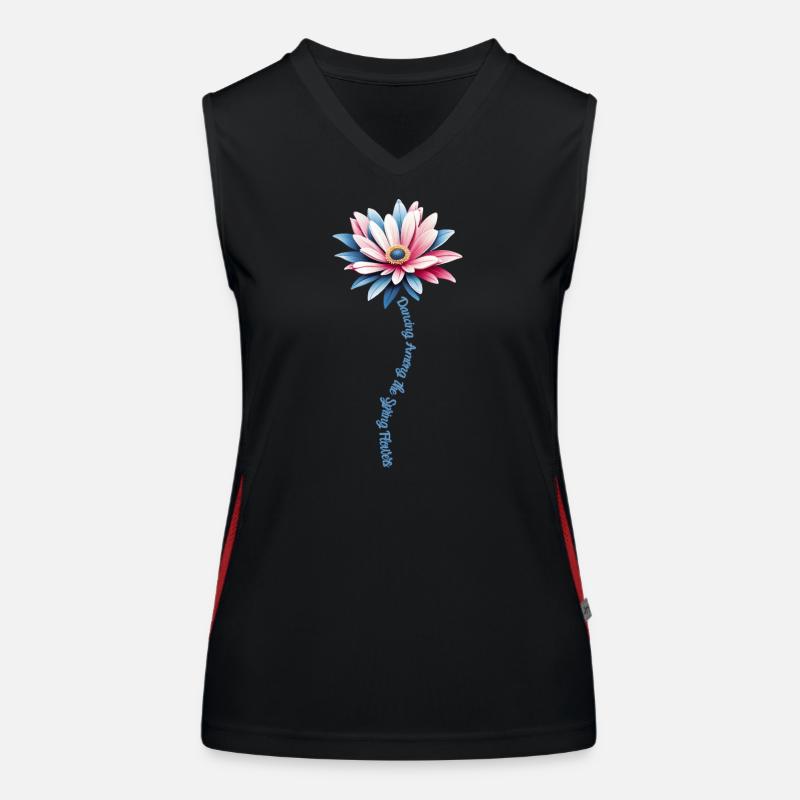 Danse des fleurs de printemps Débardeur respirant contrasté Femme