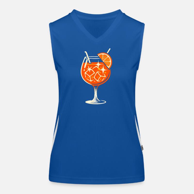 Aperoliker Aperolikerin Party Spritz Geschenkidee Funktionelles Kontrast-Tank Top für Frauen