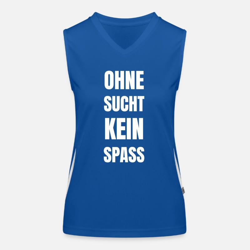 Pas de plaisir sans dépendance Débardeur respirant contrasté Femme