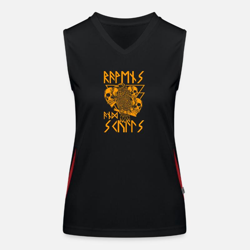 Krähe Odin Schwarz Walhalla Funktionelles Kontrast-Tank Top für Frauen