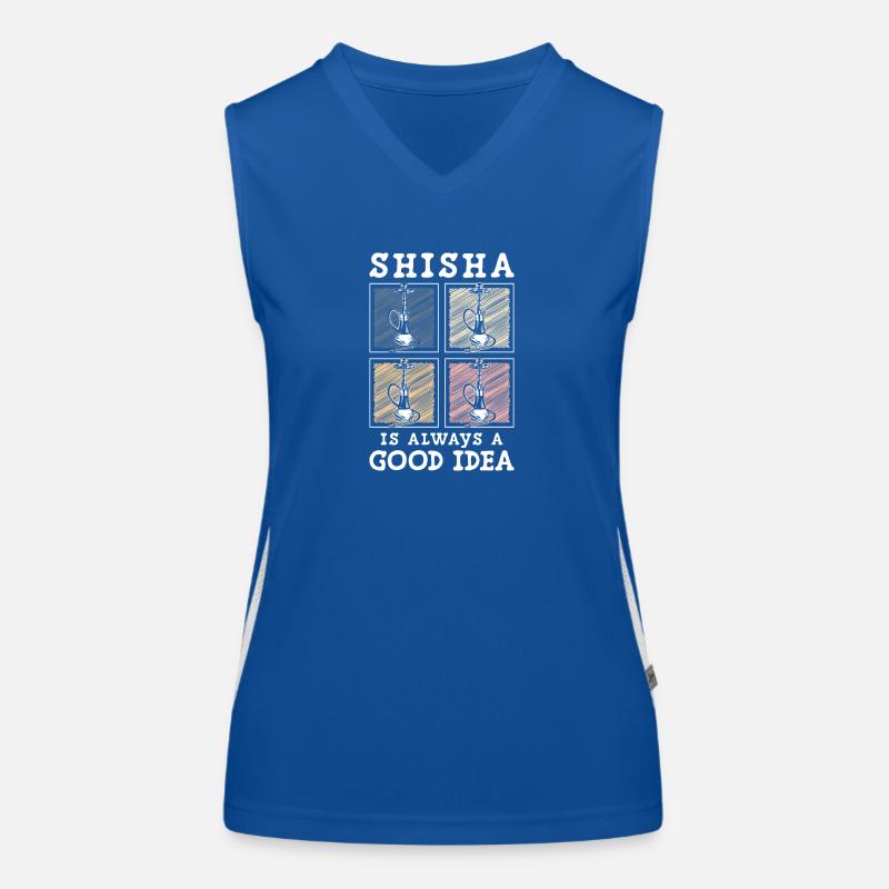 Wasserpfeife Zigarette Funktionelles Kontrast-Tank Top für Frauen