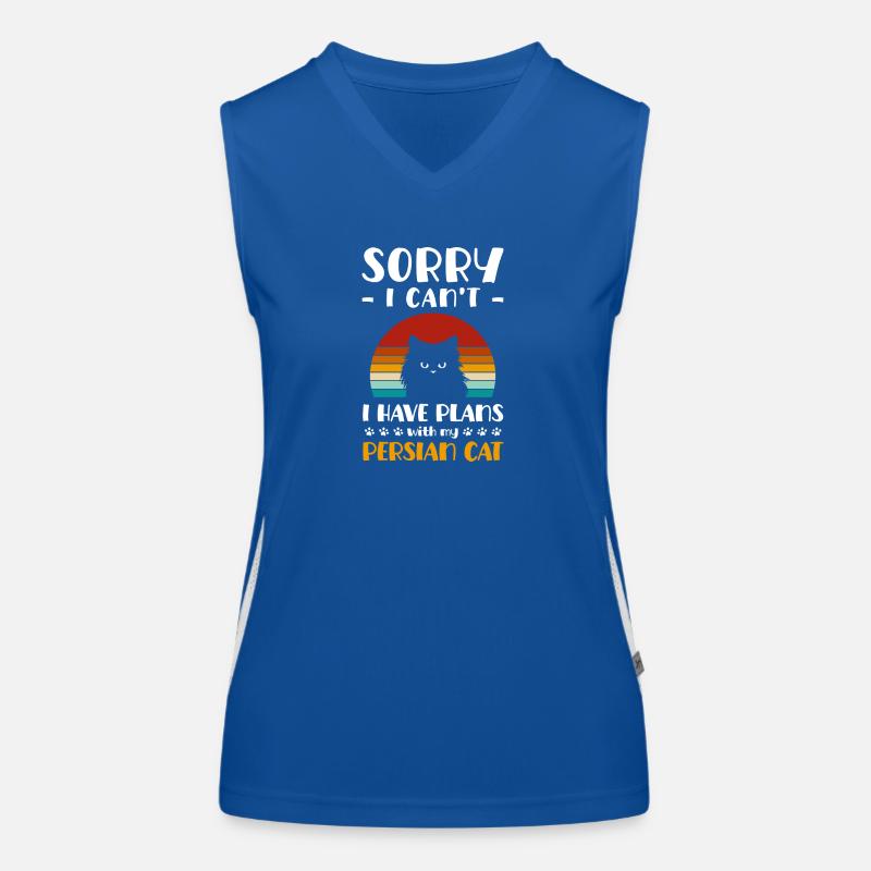 Perser Katze Katzendame Liebe Funktionelles Kontrast-Tank Top für Frauen