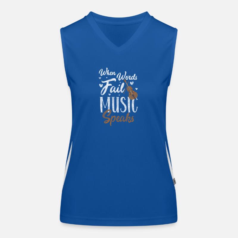 Violin player symphony Women's Functional Contrast Tank Top