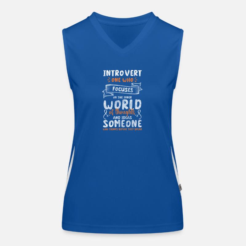 Introvert Reserved Quiet Withdrawn Women's Functional Contrast Tank Top