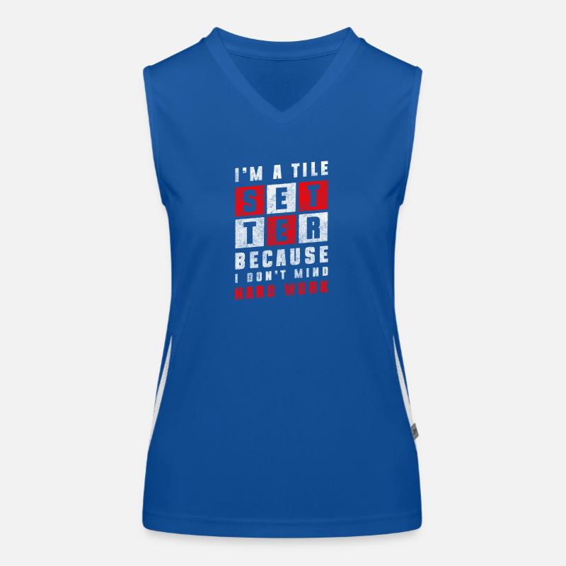Flooring Installer House Builder Specialising in Construction Women's Functional Contrast Tank Top