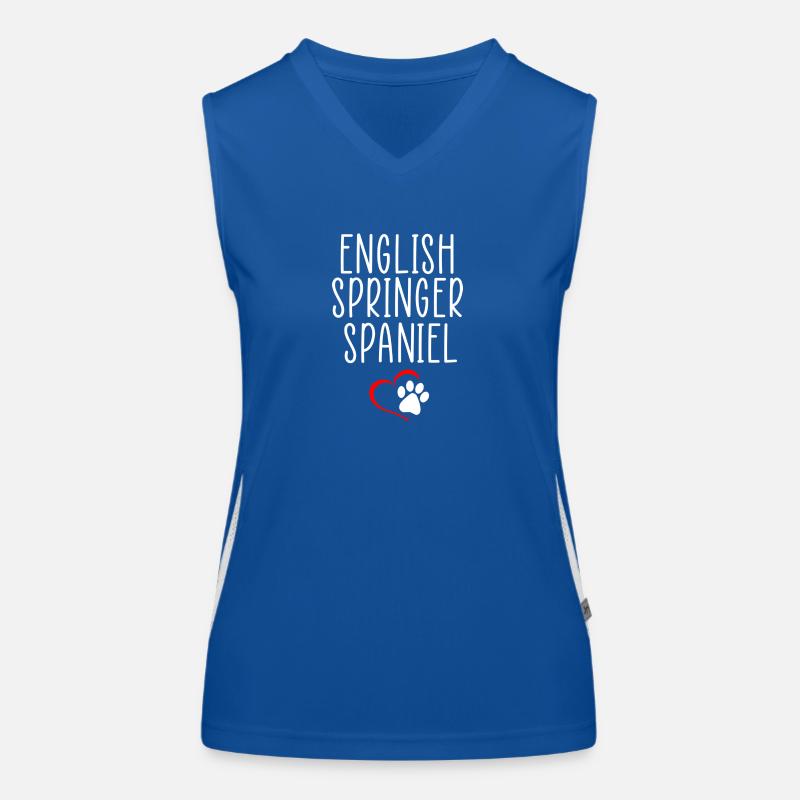 Englisches Springer-Zitat Funktionelles Kontrast-Tank Top für Frauen