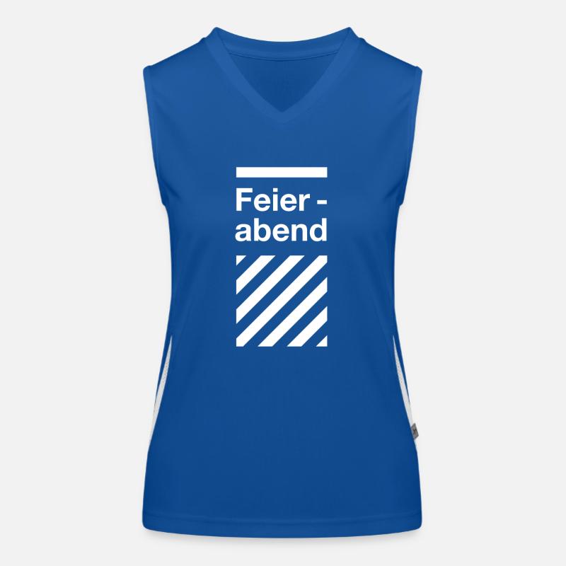 Feierabend - White Funktionelles Kontrast-Tank Top für Frauen