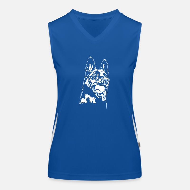 Deutscher Schäferhund Balljunkie Hunde Wilsigns Funktionelles Kontrast-Tank Top für Frauen