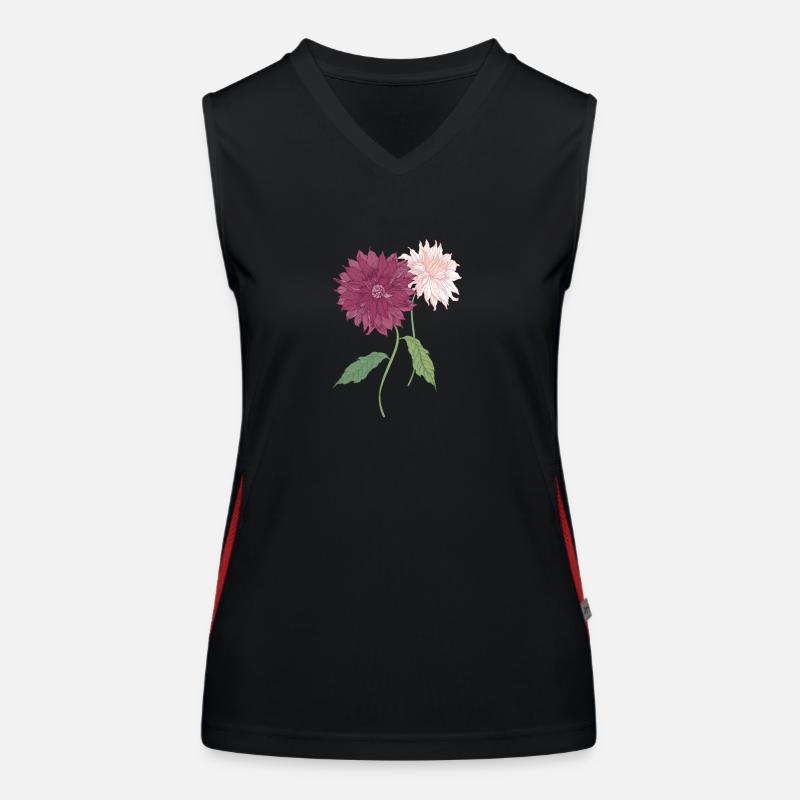 Blumenkunst Funktionelles Kontrast-Tank Top für Frauen