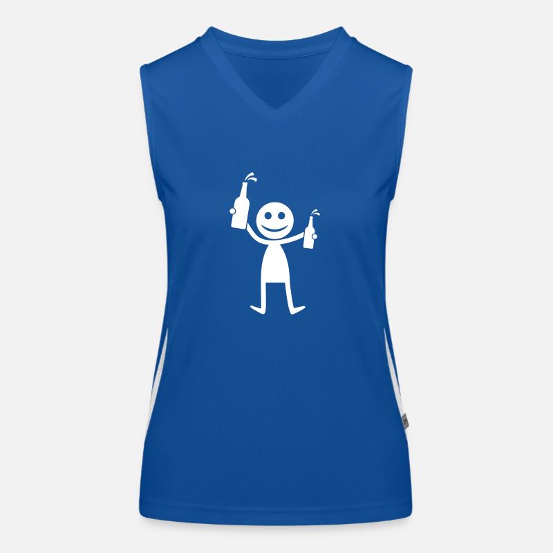 Bier Party Silhouette Funktionelles Kontrast-Tank Top für Frauen