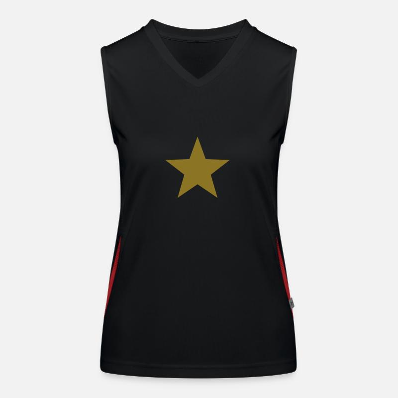 Gold Stern, Gewinner, Sieger, Bester, Star, Held Funktionelles Kontrast-Tank Top für Frauen