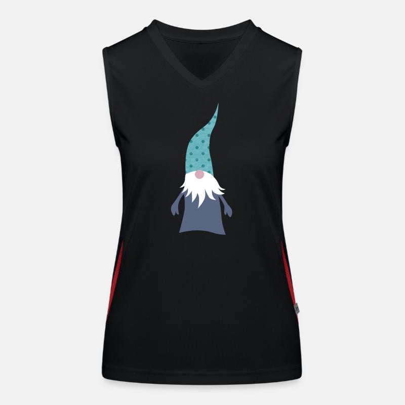 Gnome Dots Points Woodland Gnome Nursery Xmas Women's Functional Contrast Tank Top