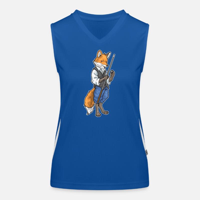 Fuchs Billiard Queue Sport Funktionelles Kontrast-Tank Top für Frauen