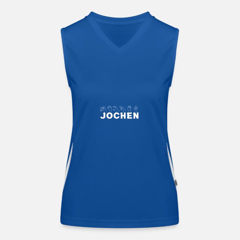 Gebärdensprache Jochen Funktionelles Kontrast-Tank Top für Frauen