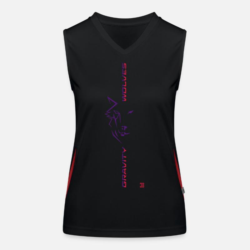 gravity wolves Funktionelles Kontrast-Tank Top für Frauen