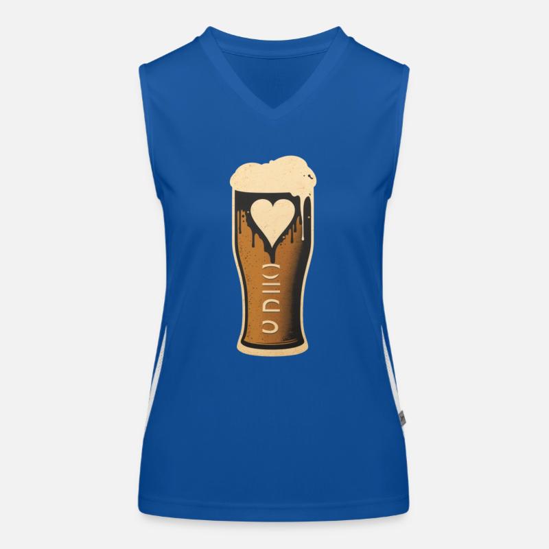 Weizenbier mit Herz - Bierliebe Funktionelles Kontrast-Tank Top für Frauen
