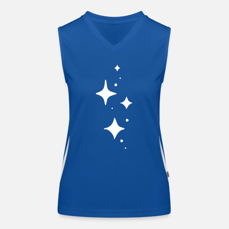 Glitter Decor Element Women's Functional Contrast Tank Top