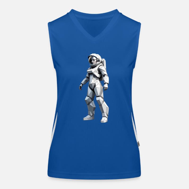 Astronaut - Beruf Design Sticker Funktionelles Kontrast-Tank Top für Frauen