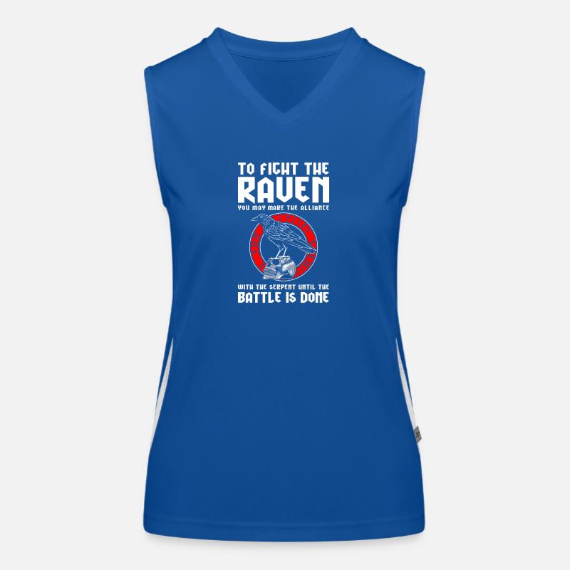 Krähe Germanen Runen Funktionelles Kontrast-Tank Top für Frauen