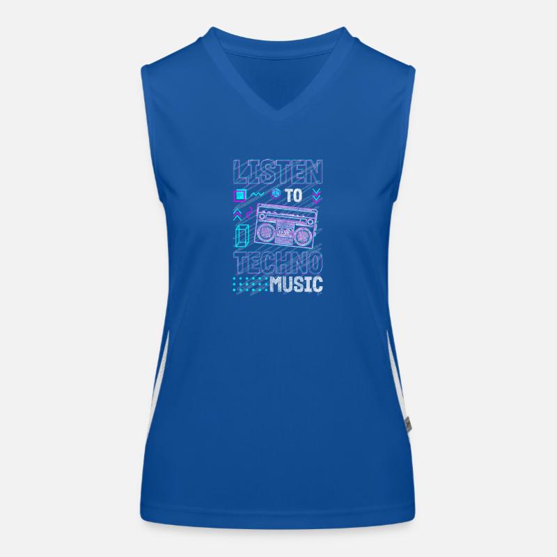 Techno Elektro Musik Dubstep Edm Funktionelles Kontrast-Tank Top für Frauen