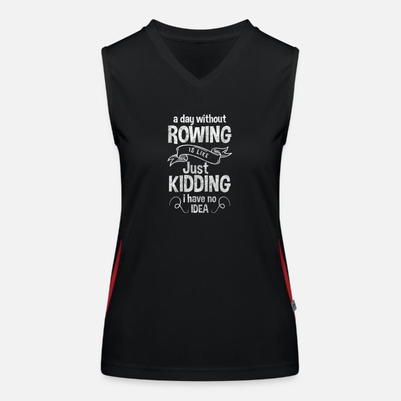 Rowing Sports Muscles Sculling Women's Functional Contrast Tank Top