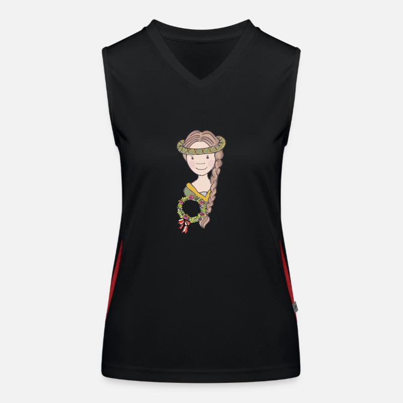 Mittelalter Mädchen Funktionelles Kontrast-Tank Top für Frauen