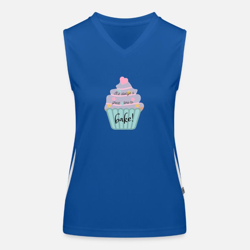 It's always a great time to bake! Funktionelles Kontrast-Tank Top für Frauen