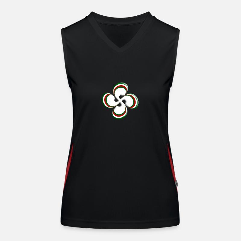 Croix Basque Lauburu Débardeur respirant contrasté Femme