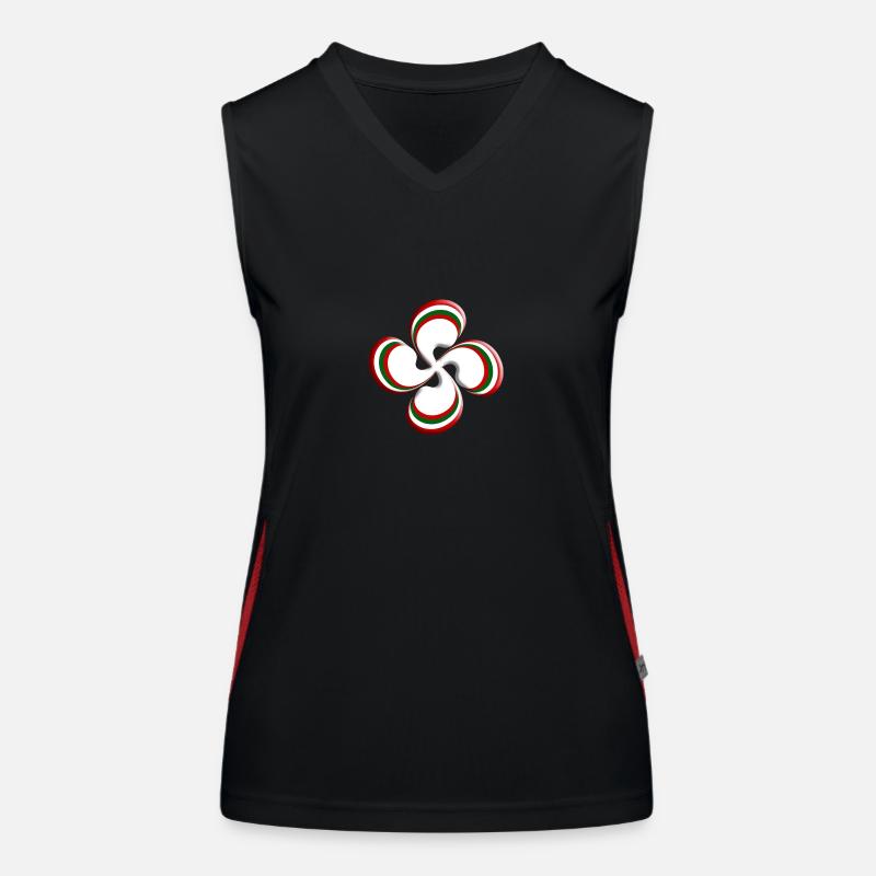 Croix Basque Lauburu 2 Débardeur respirant contrasté Femme