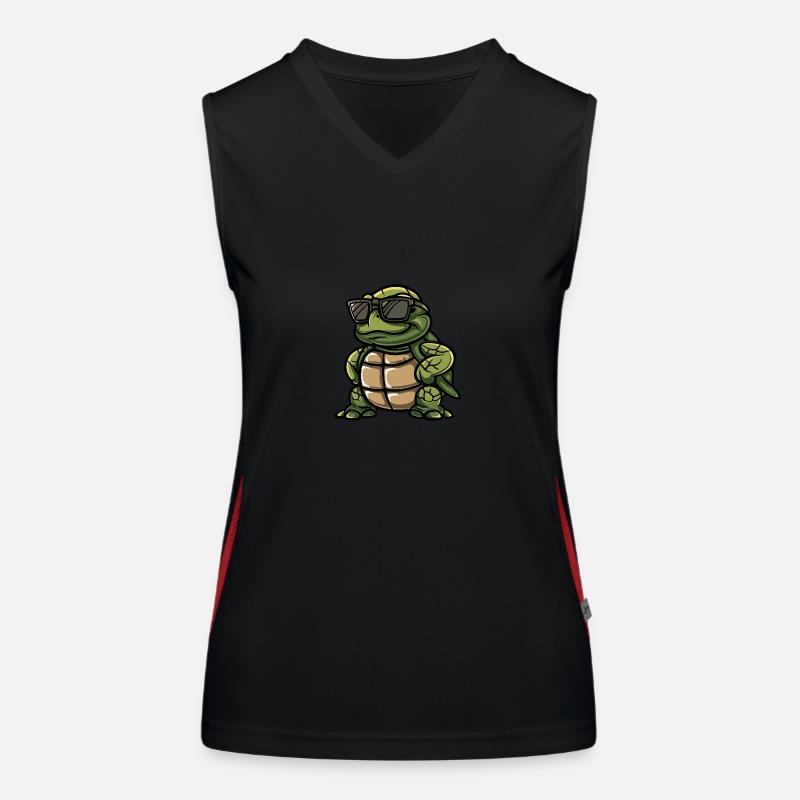 Turtle Cool Animal Women's Functional Contrast Tank Top