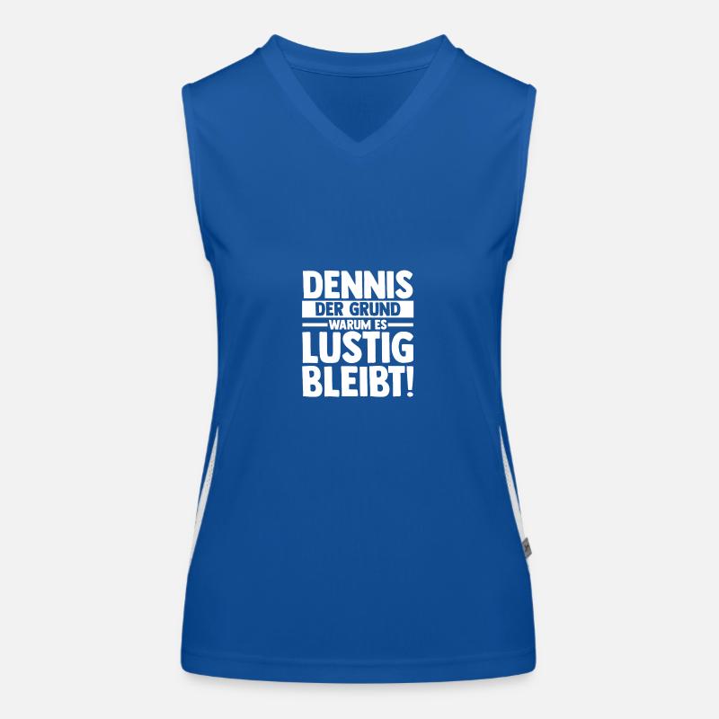 First name Dennis Women's Functional Contrast Tank Top