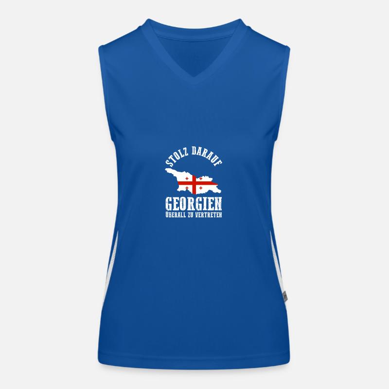 Georgier Georgien Funktionelles Kontrast-Tank Top für Frauen